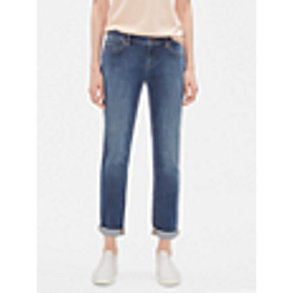 Eileen Fisher Organic Cotton Boyfriend Jeans Size 10 Blue Relaxed Fit - Picture 3 of 9